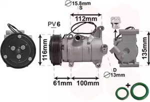VAN WEZEL 2701k700 -  Компрессор, кондиционер